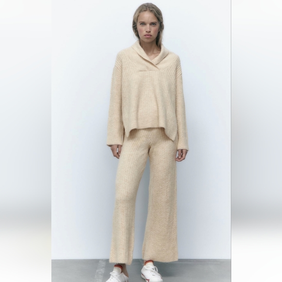 Zara Rib Cable Knit Sweater - Picture 1 of 8